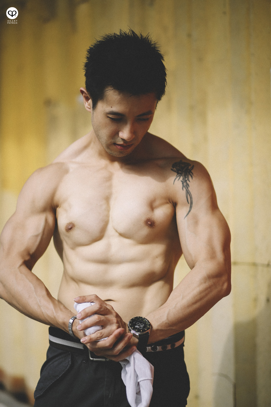 asian male portrait bodybuilding powerlifting gym fitness sixpack